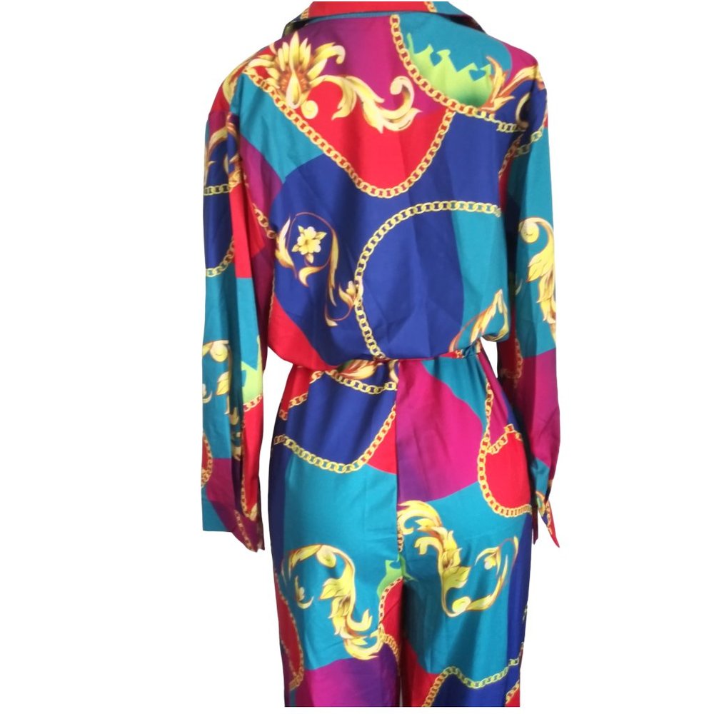 Colorful Wide-Leg Pants Jumpsuit***NEVER WORN*** - Picture 6 of 12